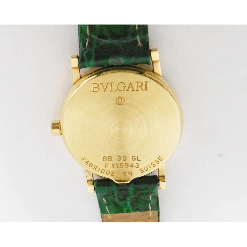 BVLGARI Bulgari BB30GL‎ 18K Case Size 30mm Used Watch Green Band w/ Date
